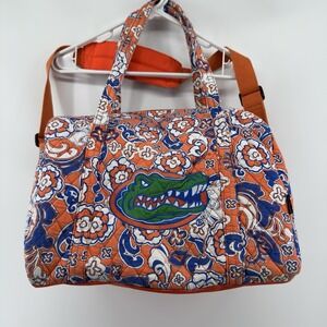 Viva Designs Florida Gators Floral Tote Bag Orange and Blue